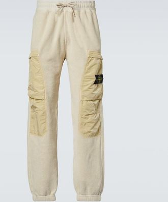 Stone Island Compass cotton-blend fleece cargo sweatpants