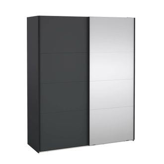 Dmora Armario 2 Puertas Adeline, Muebles De Dormitorio, Vestidor, Armario De Ropa, 179x65 H220 Cm, Gris - Dmora