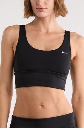 Nike Scoop Neck Midkini Top in Black at Nordstrom Rack, Size X-Small