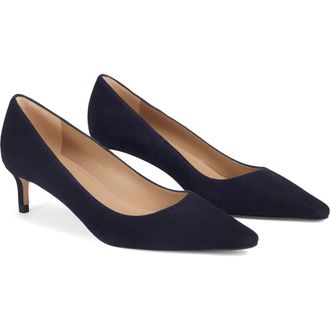 L.k. Bennett Ava Pointed Toe Pump in Navy Suede at Nordstrom Rack, Size 10Us / 40Eu
