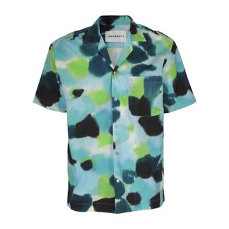 Amaranto Short Sleeve Shirts - Heren - Korte mouwen Overhemden - Veelkleurig - M - Katoen - Overhemden