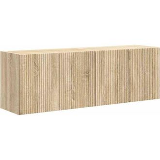 vidaXL TV Wall Cabinet Wall-mounted 2 pcs Sonoma Oak 59.5 x 31 x 40 cm vidaXL