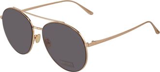 Tom Ford Smoke Round Ladies Sunglasses FT075728A59