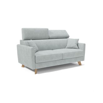 Divani.Store Francy Sof&aacute; Cama Con Reposacabezas Ajustables 160 Cm (mat. 120x197) Azul/ Verde