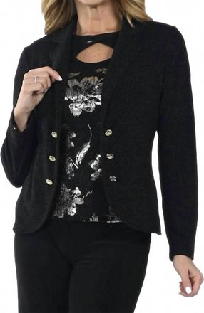 Frank Lyman Design Womens Knit Jacket In Black