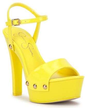 Jessica Simpson Calenta Ankle Strap Platform Sandal in Bryellow04 at Nordstrom, Size 6.5