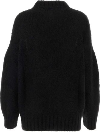 J.W.Anderson Womens Two-tone Acrylic Blend Sweater - Black - Size Small