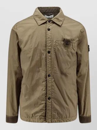 Stone Island nylon jacket straight cut adjustable cuffs