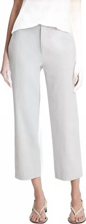 Vince Low Rise Washed Cotton Crop Pants In Lunar Dust