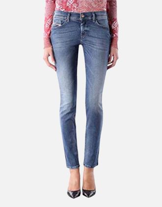 Diesel Womens DIESEL GRUPEE NE 0674Z Womens Jeans Stretch Blue Trousers Denim Sweat Jogg Pants - Size: 14/34in