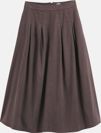 La Redoute Collections Lange, wijde rok van lyocell en katoen