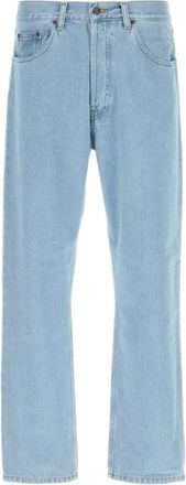 Carhartt Work in Progress Light Blue Mid-rise Straight-leg Jeans