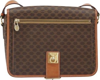 Celine Vintage Macadam Canvas Brown Canvas Backpack Bag (Pre-Owned)