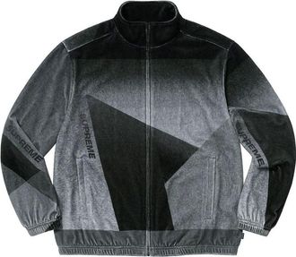 SUPREME Geo Velour Track Jacket Black SUP-SS23-146