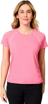 Free Country Womens Microtech Chill B Cool Shirred Crew Top