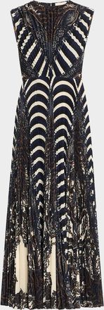 Ulla Johnson Violeta Pleated Sleeveless Midi Dress