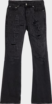Ksubi Men & apos;s Bronko Asher Trashed Distressed Bootcut Jeans