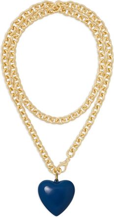 Roxanne Assoulin The Big Puffy halsketting met hartbedel - Goud