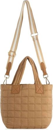 Shiraleah Womens Ezra Mini Tote Cross-Body Bag In Tan