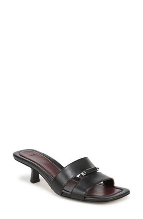 Vince Piper Kitten Heel Sandal in Black at Nordstrom, Size 7.5