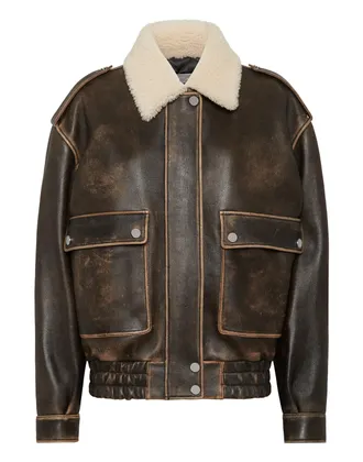 Philipp Plein Leren Jas Signature