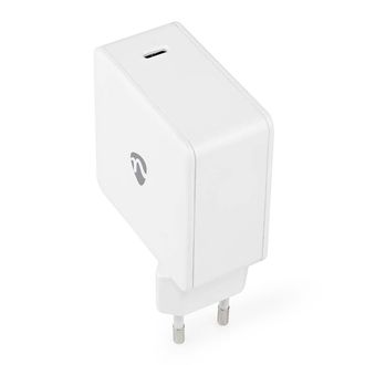 Nedis Cargador De Pared 100 Vatios Gan Funcion De Carga Rapida 3050 A Numero De Salidas 1 Usb C Seleccion Automatica De Voltaje