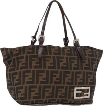 Fendi Pre-owned Zucca Canvas Hand Bag - Dames - Vintage Handtas - Bruin - ONE Size - Vintage