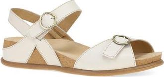 Dansko Candace Ankle Strap Wedge Sandal in Ivory Full Grain at Nordstrom, Size 11.5-12Us