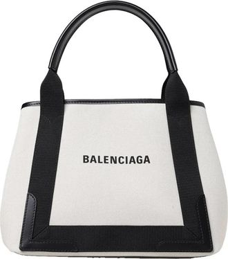 Balenciaga Navy Cabas S - Dames - Handtassen - Veelkleurig - ONE Size - Katoen - Tassen