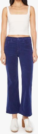 Mother Bookie Flood High-Rise Bootcut Jeans In Hopscotch-Twilight Blue