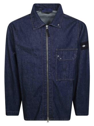 Stone Island Indigo Denim Zip Closure Jacket