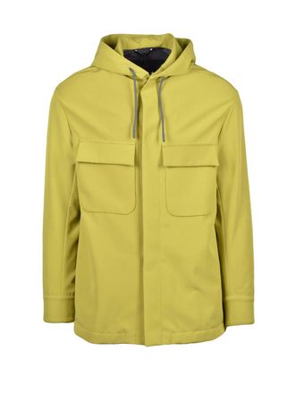 Hev&ograve; Coat Polyester Elastane - Green