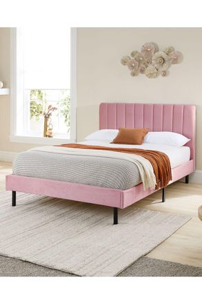 Aspire Home Accents Rosella Upholstered Bed in Pink | Size: King