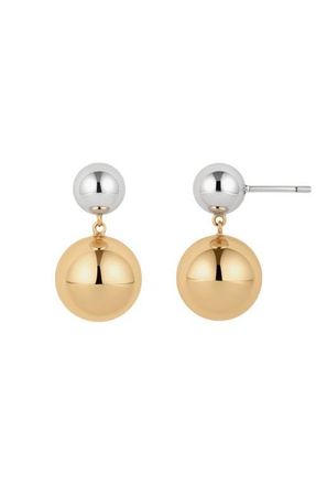 Made by Mary Sol Drop Stud Earrings in Gold Plated at Nordstrom