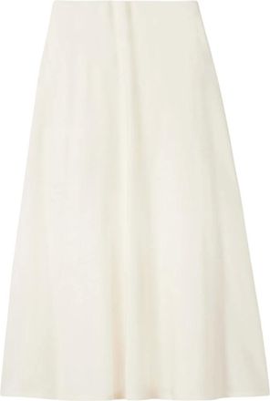 Brunello Cucinelli Falda midi - Skirts - Mujer - Blanco - S