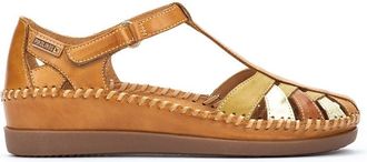 Pikolinos Cadaques Leather Sandals White, Cheddar, 7 UK