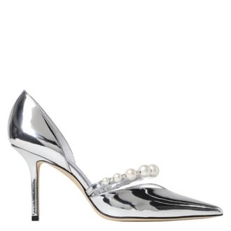 Jimmy Choo London Aurelie 65 Metallic Leather Pumps, Brand Size 35.5 ( US Size 5.5 )