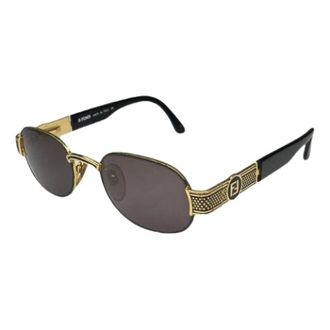 Fendi Pre-owned Accessories, female, Black, Size: ONE SIZE Pre-owned Vintage Metal Sunglasses