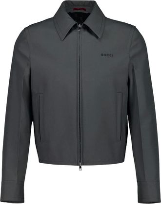 Gucci technical-panama jacket - men - Polyester - L - Grey