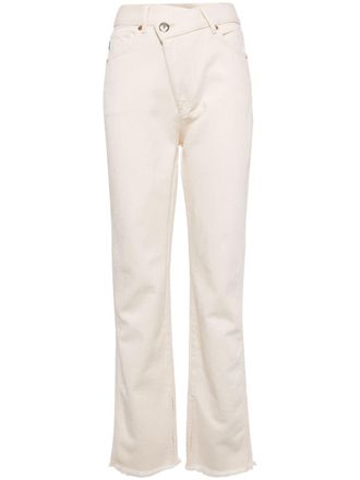 Alohas Kansas high-rise straight-leg jeans - Neutrals