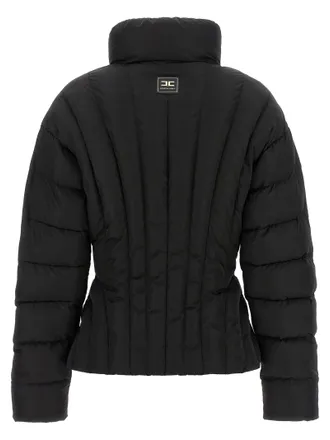Elisabetta Franchi Bustier Quilted Down Jacket - Black