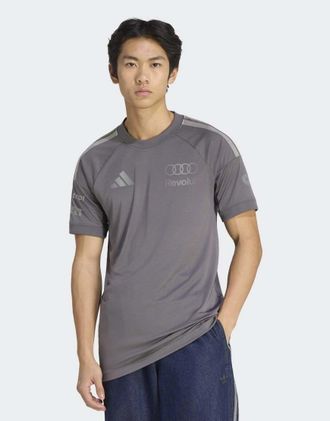 adidas Audi Formula One Team Driver - Maglia a maniche corte da uomo grigio strata/ferro metallizzato