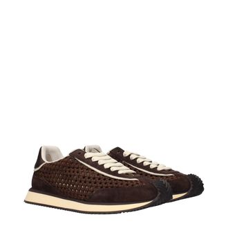 Dolce & Gabbana Perforated Suede Sneaker - Brown