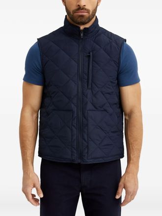 Fay quilted zip-up vest - men - Nylon - L - Blue