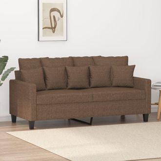 vidaXL Sof&aacute; De 2 Plazas De Tela Marr&oacute;n 140 Cm Vidaxl