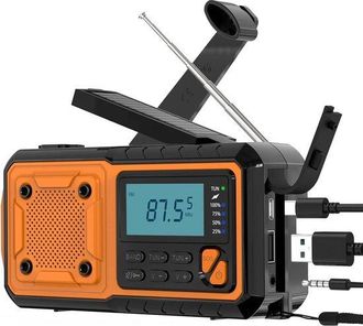 OEM Radio De Emergencia A Pilas, Funciona Con Pilas Aaa, Am/fm, F&aacute;cil De Transportar, Linterna, Radio De Emergencia Solar De Cuerda
