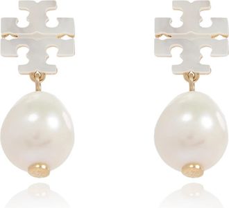 Tory Burch Kira Oorbellen - Dames - Oorbellen - Wit - ONE Size - Accessoires