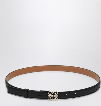 Loewe Anagram belt in black/gold leather