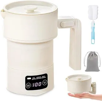 OEM Hervidor De Viaje Plegable 600 Ml, Hervidor Port&aacute;til, Mini Hervidor El&eacute;ctrico 9 Niveles Temperatura, Acero Inoxidable Silicona, Silencioso Seguro