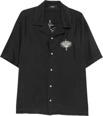 Amiri Camp Shirt - Heren - Korte mouwen Overhemden - Zwart - S - Overhemden